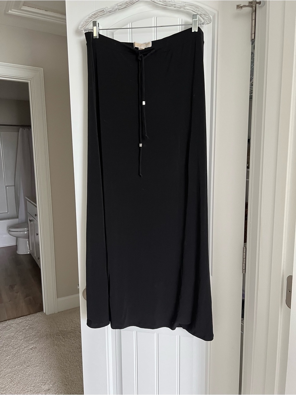 MICHAEL Michael Kors Black Drawstring Maxi Skirt